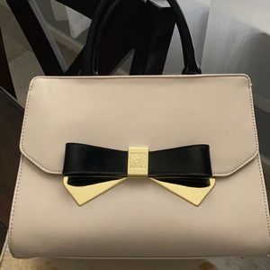Anne Klein black,white and gold purse
